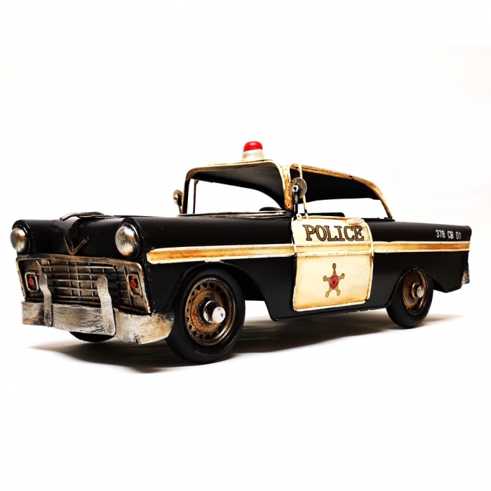 POLICE CAR USA Oldtimer POLIZEI Auto 50er 60er Jahre Nostalgie Blechauto Blech Modellauto