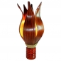 Preview: LOTUS Stehlampe BALI LAMPE handgefertigt H=60cm Ø27cm mit Cocosbaum Blätter
