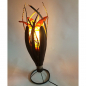 Preview: TULIP ORANGE Stehlampe Bali Lampe Tulpen Design handgefertigt 60 cm
