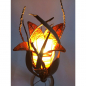 Preview: TULIP ORANGE Stehlampe Bali Lampe Tulpen Design handgefertigt 60 cm