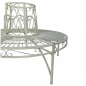Preview: Baumbank CONTESSA Antik Look WEISS Eisen Parkbank Gartenbank