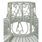 Preview: Baumbank CONTESSA Antik Look WEISS Eisen Parkbank Gartenbank