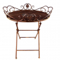 Preview: Gartentisch AMELIE klappbares Tischtablett BRAUN Eisen Tisch Beistelltisch