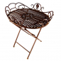 Preview: Gartentisch AMELIE klappbares Tischtablett BRAUN Eisen Tisch Beistelltisch