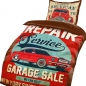 Preview: NEW YORK USA GARAGE CAR SALE Bettwäsche Mikrofaser 135x200cm