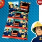 Preview: FEUERWEHRMANN SAM & Freunde Feuerwehr Bettwäsche Wendebettwäsche Baumwolle 135x200 cm