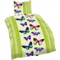 Preview: SCHMETTERLINGE BUTTERFLIES GRÜN Bettwäsche Mikrofaser 135x200 cm