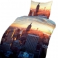 Preview: SKYSCRAPERS WOLKENKRATZER NEW YORK USA Wendebettwäsche Mikrofaser 135 x 200 cm