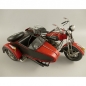 Preview: MOTORRAD mit Beiwagen rot 50er 60er Jahre Motorradgespann Blechmodell