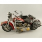 Preview: MOTORRAD mit Beiwagen rot 50er 60er Jahre Motorradgespann Blechmodell