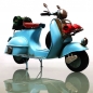 Preview: SCOOTER Freizeit Motorroller Blechroller Blech Modell himmelblau