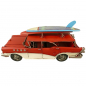 Preview: US Straßenkreuzer STATION CAR mit Surfbrett Blechauto Blech Modellauto