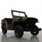 Preview: US ARMY JEEP Geländewagen olivgrün Blechauto Blech Modellauto