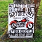 Preview: Blechschild MOTORCYCLE NEW YORK USA Nostalgie Metallschild 40x30 cm