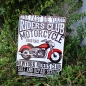 Preview: Blechschild MOTORCYCLE NEW YORK USA Nostalgie Metallschild 40x30 cm