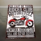 Preview: Blechschild MOTORCYCLE NEW YORK USA Nostalgie Metallschild 40x30 cm