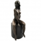 Preview: FRAU AUF STEINSOCKEL Bronze Skulptur Erotik Kunst im Antik Style 27 cm