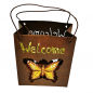 Preview: WINDLICHT WELCOME Schmetterling Tüten Form Rostlook Teelichthalter