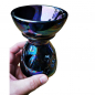 Preview: Keramik DUFTLAMPE schillernd im Perlmutt Effekt irisierend Teelichthalter 13 cm