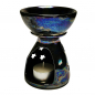 Preview: Keramik DUFTLAMPE schillernd im Perlmutt Effekt irisierend Teelichthalter 13 cm