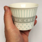 Preview: 4 Teile EISBECHER SET aus Keramik Pastellfarben Schälchen Becher Eisbehälter