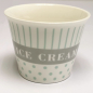 Preview: 4 Teile EISBECHER SET aus Keramik Pastellfarben Schälchen Becher Eisbehälter