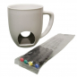 Preview: Mini Fondue Set Tasse mit Gabeln Schokoladenfondue