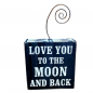 Preview: Notizzettelhalter / Fotohalter aus Holz "Love you to the moon and back"