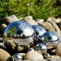 Preview: Edelstahl SILBER GLANZ KUGEL Gartenkugel Dekokugel Ø 6 cm