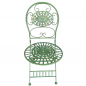 Preview: Gartenmöbel Set TOSCANA Antik Look GRÜN Eisen 2x Stuhl 1x Tisch