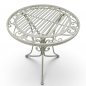 Preview: Gartenmöbel Set RIVIERA Antik Look WEISS Eisen 2x Stuhl 1x Tisch