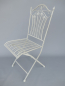 Preview: Gartenmöbel Set AMALFI Antik Look WEISS Eisen 2x Stuhl 1x Tisch
