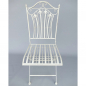 Preview: Gartenmöbel Set AMALFI Antik Look WEISS Eisen 2x Stuhl 1x Tisch