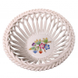 Preview: HEREND HUNGARY Porzellan Schale Konfektschale Flechtkorb 70er Jahre Blumenmuster