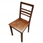 Preview: Shabby Chic HOLZSTUHL Stuhl Holz mit Beizdruck auf der Sitzfläche