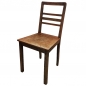 Preview: Shabby Chic HOLZSTUHL Stuhl Holz mit Beizdruck auf der Sitzfläche