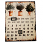 Preview: Kalender LAVENDEL LANDHAUS Jahreskalender Shabby Blechschild magnetisch 33x25 cm