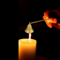 Preview: DOCHTLÖSCHER Kerzendochtlöscher Kerzenlöscher aus Messing 30 cm