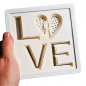 Preview: LED DEKO LICHTBOX mit 3D Papercut Motiv LOVE Liebe