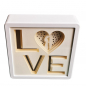 Preview: LED DEKO LICHTBOX mit 3D Papercut Motiv LOVE Liebe