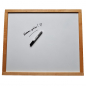 Preview: MAGNETTAFEL Whiteboard Wandtafel Memoboard Pinnwand Holzrahmen beidseitig beschreibbar 50x60 cm