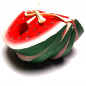 Preview: 6er Set Serviettenringe WASSERMELONE Motiv handbemalt Holz