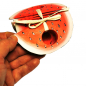 Preview: 6er Set Serviettenringe WASSERMELONE Motiv handbemalt Holz