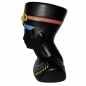 Preview: Schwarze Keramik schwere NOFRETETE BÜSTE ÄGYPTEN 24 cm coloriert