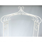 Preview: ROSENBOGEN Romantik weiß Rankgestell Rankhilfe Metall 235 x 130 cm
