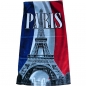 Preview: PARIS FRANCE Eiffelturm Tricolore Velours Strandtuch Badetuch 75x150 cm
