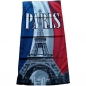 Preview: PARIS FRANCE Eiffelturm Tricolore Velours Strandtuch Badetuch 75x150 cm