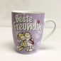 Preview: Kaffeetasse Tasse BESTE FREUNDIN lila Keramik