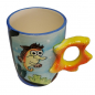 Preview: Kaffeetasse Tasse SEESTERN SEEPFERDCHEN blau Handbemalt Keramik