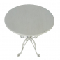 Preview: Gartentisch AMELIE Antik Look WEISS Eisen Tisch Beistelltisch Rund